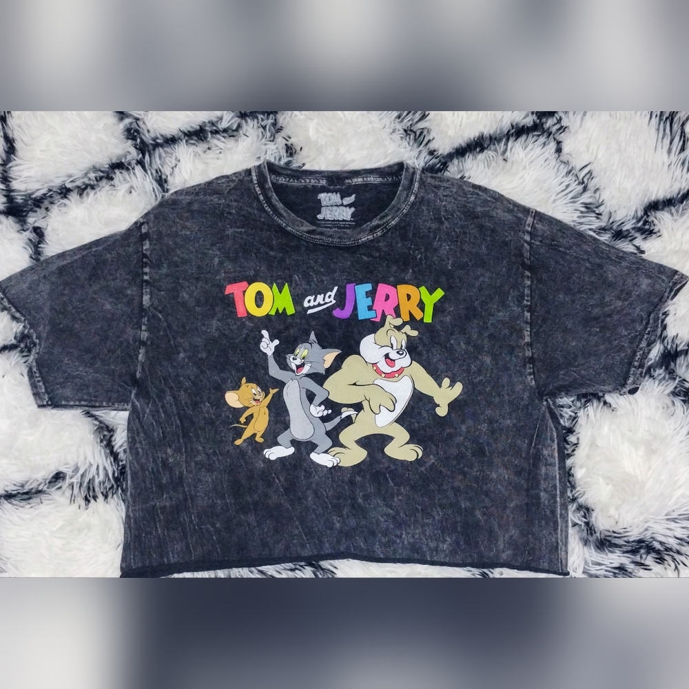 Tom And Jerry Cropped Tee Size M